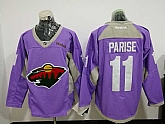 Minnesota Wild #11 Zach Parise Purple Hockey Fights Cancer Night Reebok Stitched Jersey,baseball caps,new era cap wholesale,wholesale hats